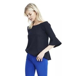 Banana Republic Womens Off The Shoulder Top Bell Sleeve